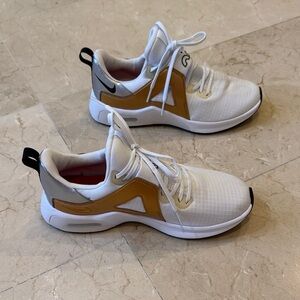 Nike White and Tan Women's Athletic Shoes